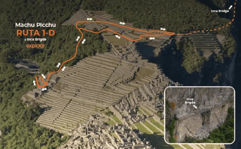 highlighted machu picchu route 1d