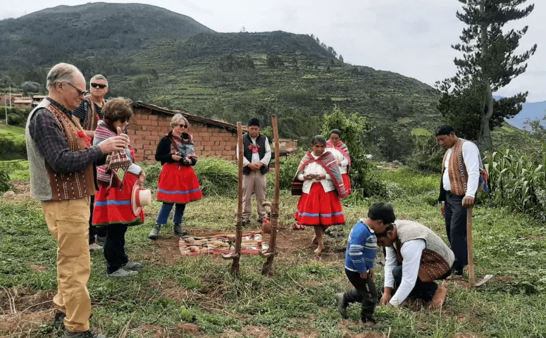 Andean offering ceremony Misminay community Peru - Misminay Community Exploor Peru