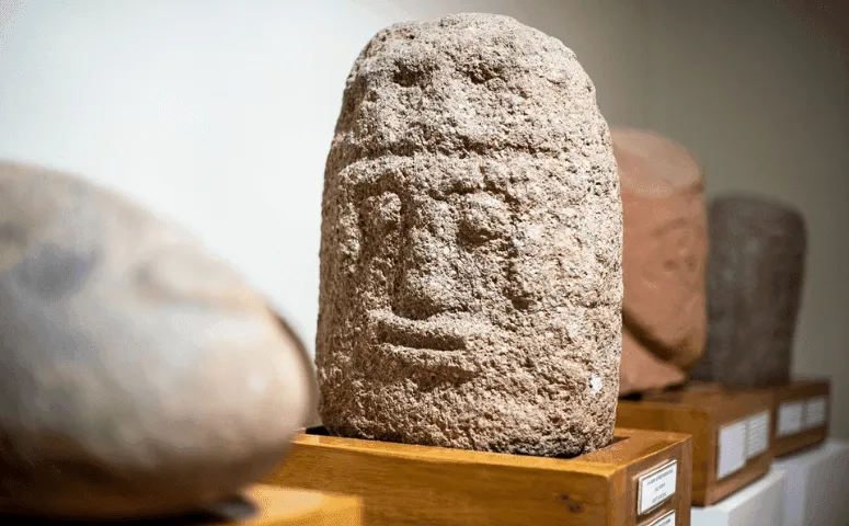 Ancient relict out of the inca time Lake Titicaca Peru with Exploor Peru